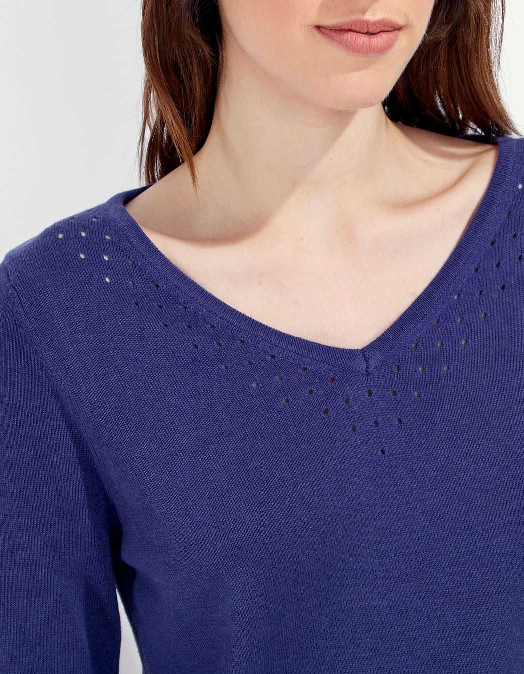 Pull col V maille BARITO