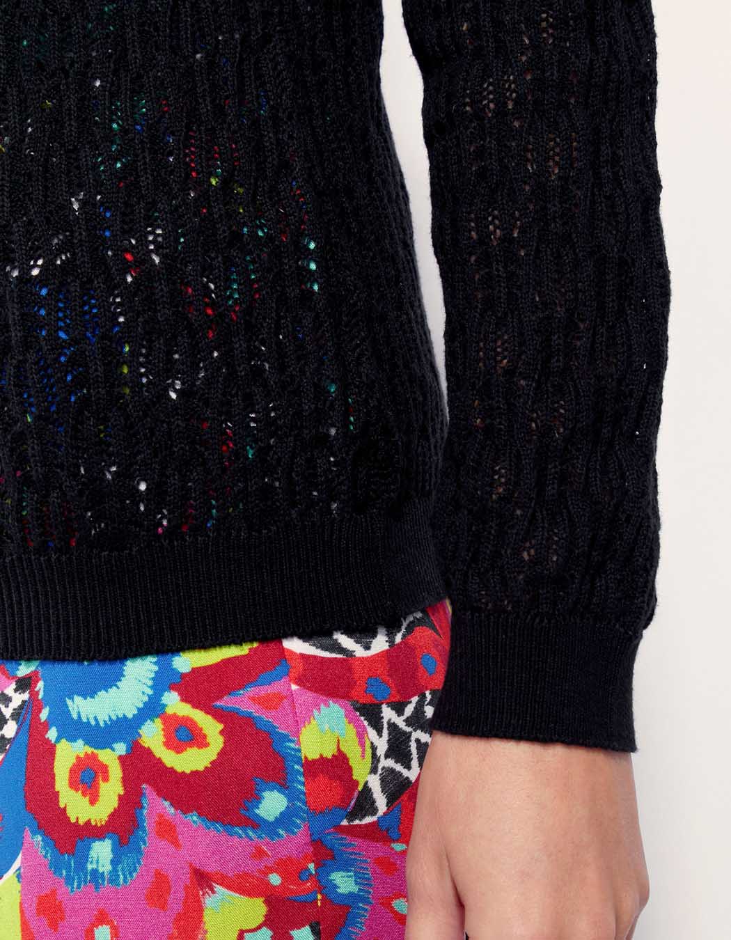 Pull maille ajouré col V BARITOLE