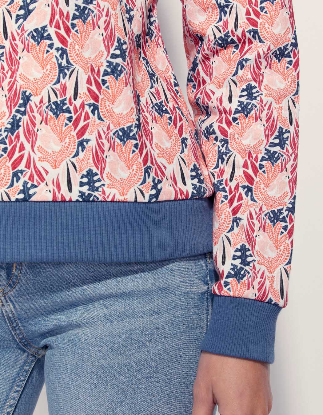 Sweat coton imprimé TINGRINE