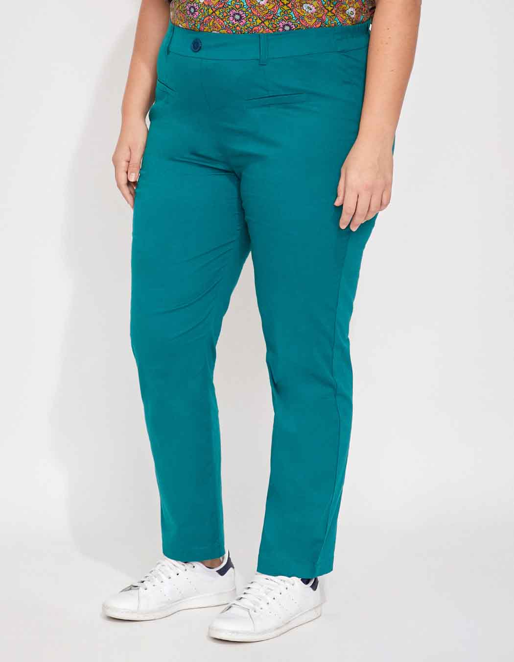 Pantalon cigarette taille elastiquée coton NIMANE