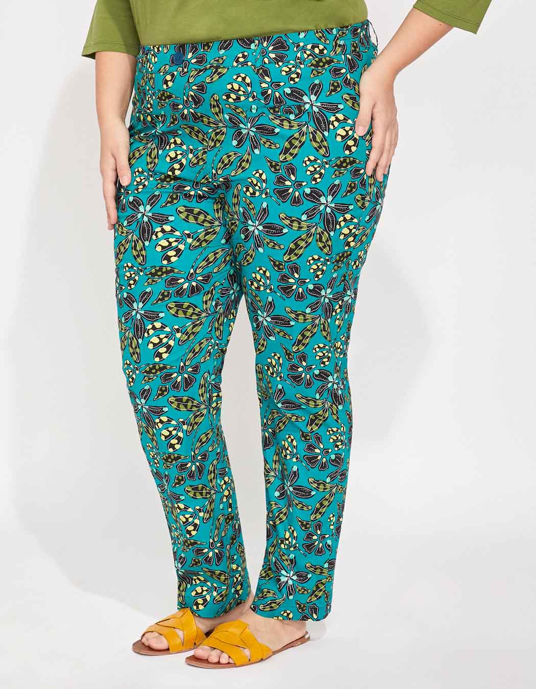 Pantalon cigarette taille elastiquée coton NIMANE