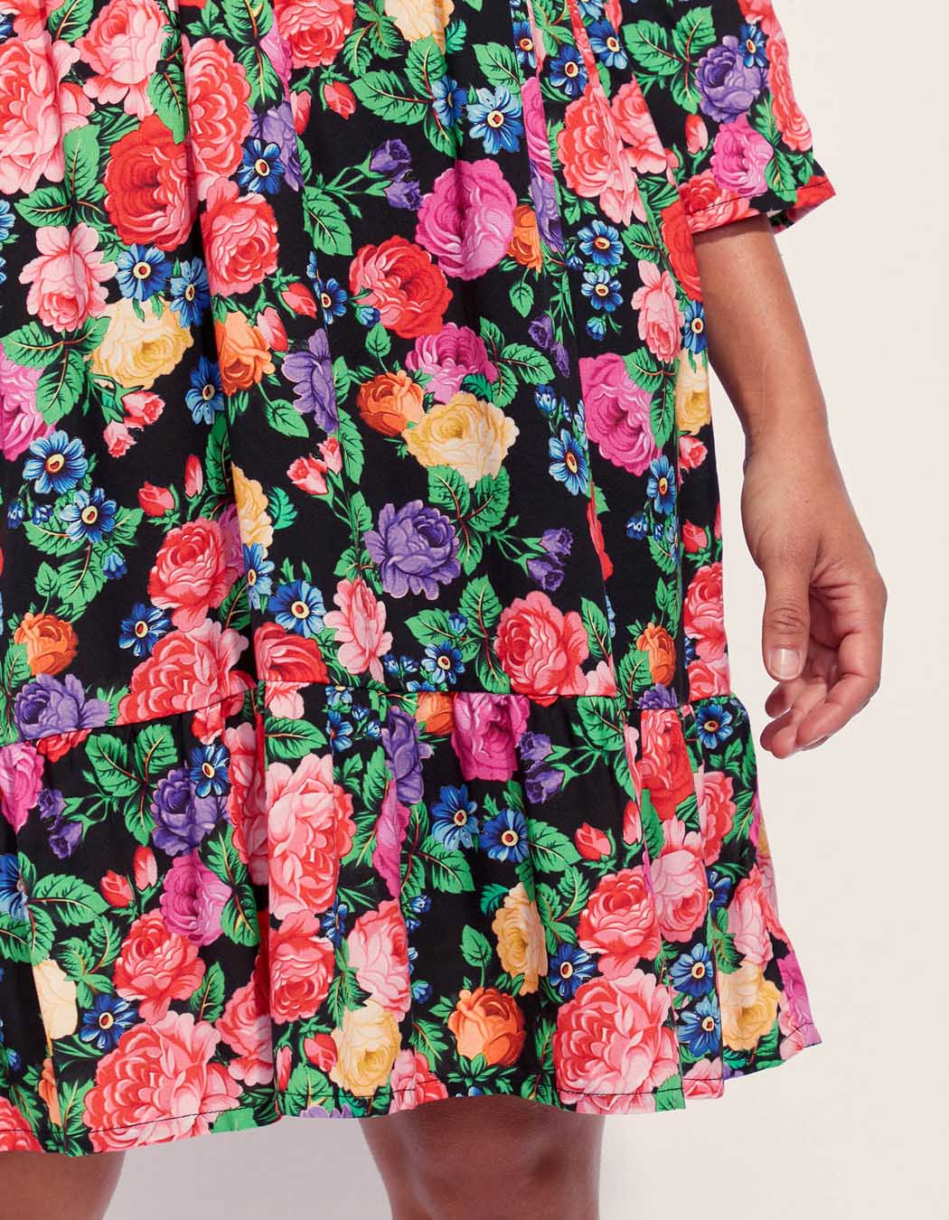 Robe fluide volants imprimée Ecovero DALESHKA