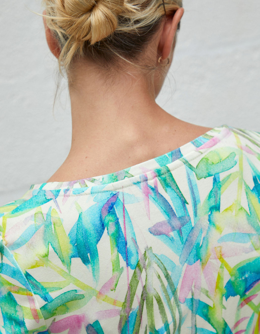 Robe imprimée coton bio manches 3/4 MIRANDA