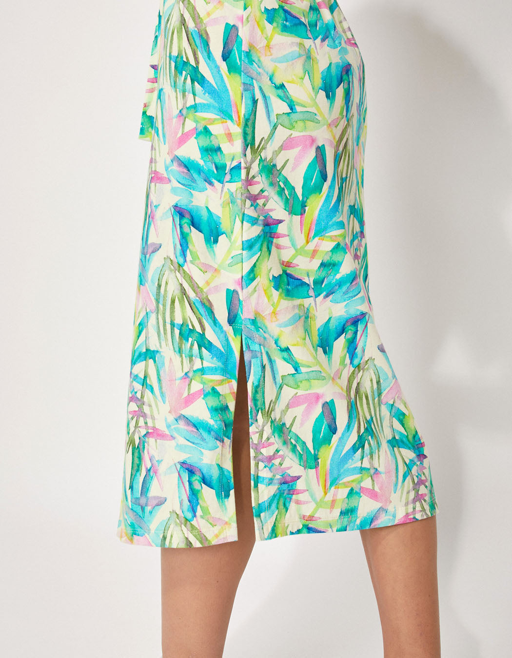 Robe midi imprimée en coton bio TARANGA