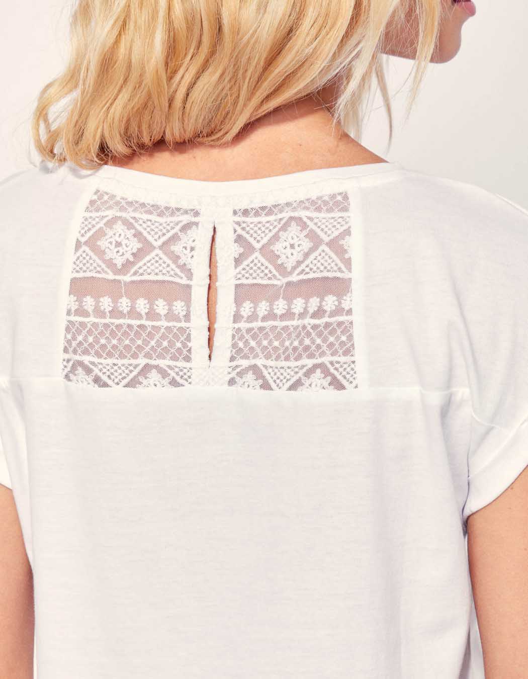 Tee shirt coton bio dentelle CEBANE