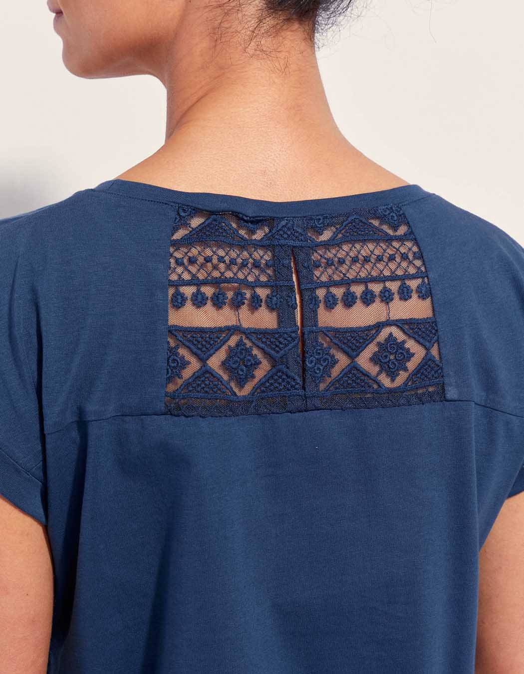 Tee shirt coton bio dentelle CEBANE