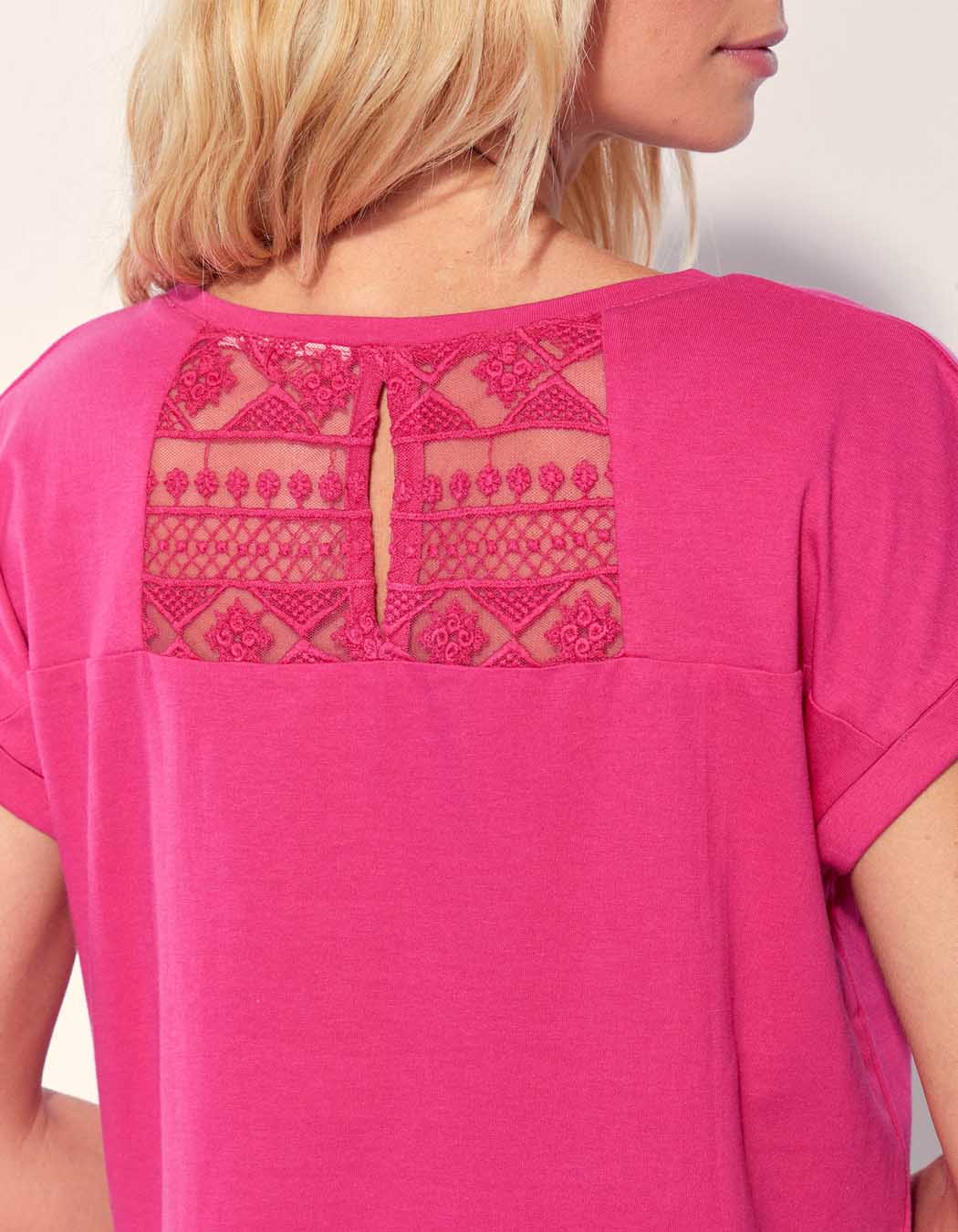 Tee shirt coton bio dentelle CEBANE
