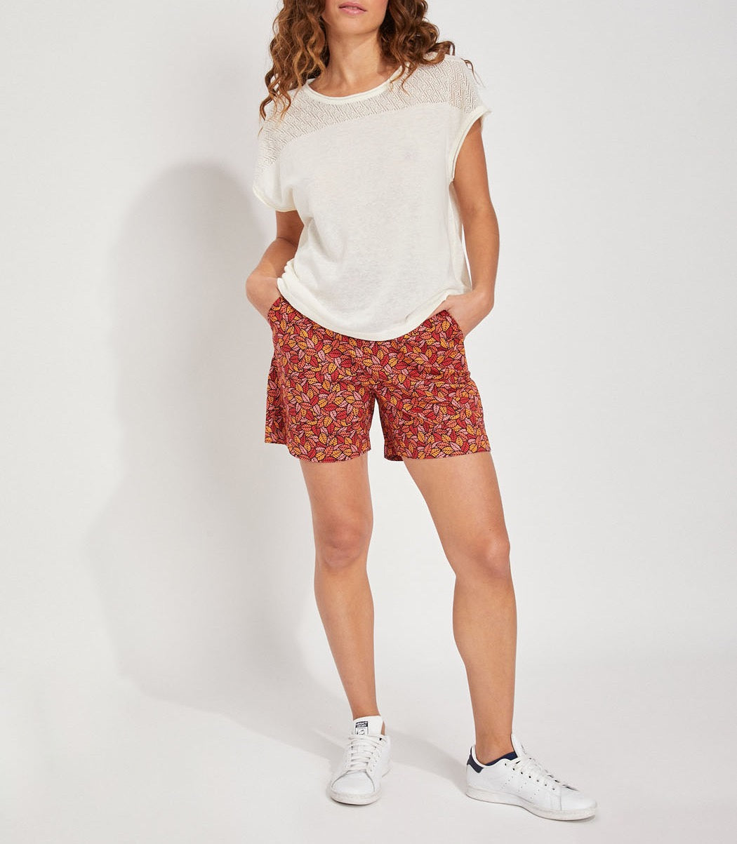 Top coton ajouré maille MANTRAS