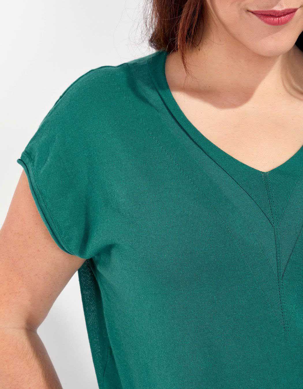 Tee-shirt col V imprimé SUMATRA