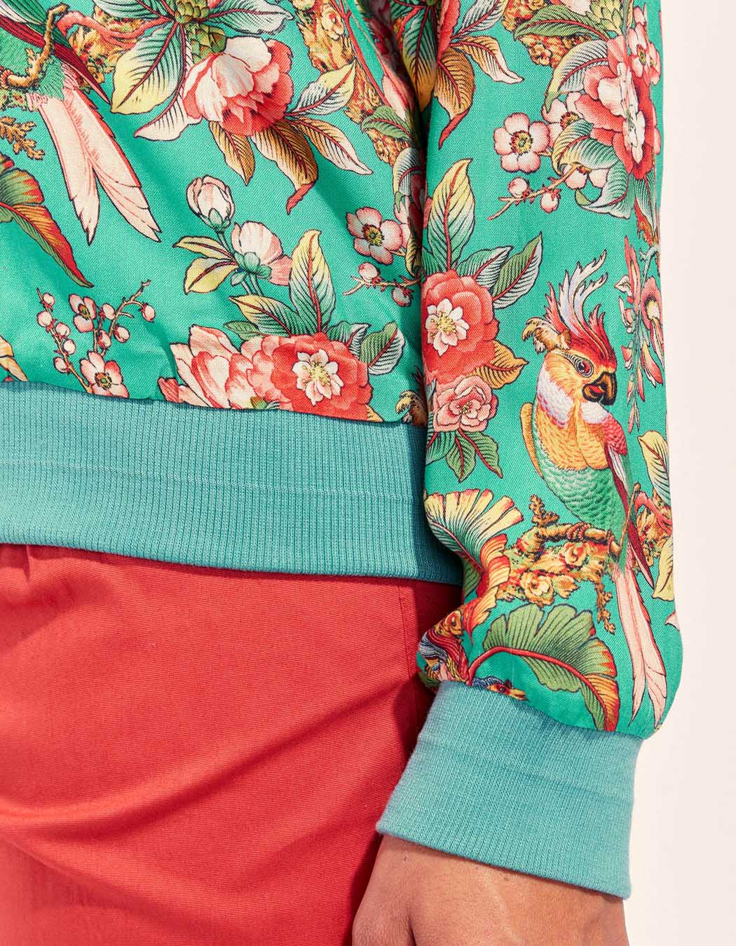 Veste teddy imprimée zippée ONEIDA