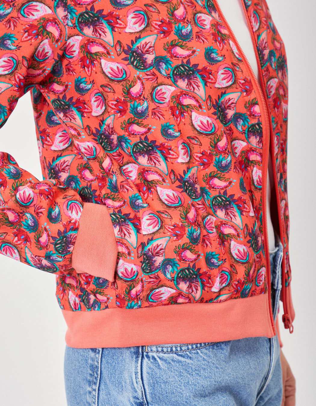 Veste teddy zippée imprimée Ecovero ONEIDA