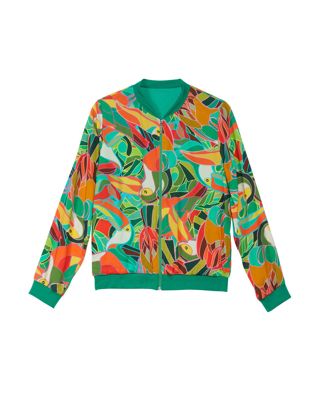 Veste teddy zippée imprimée Ecovero ONEIDA