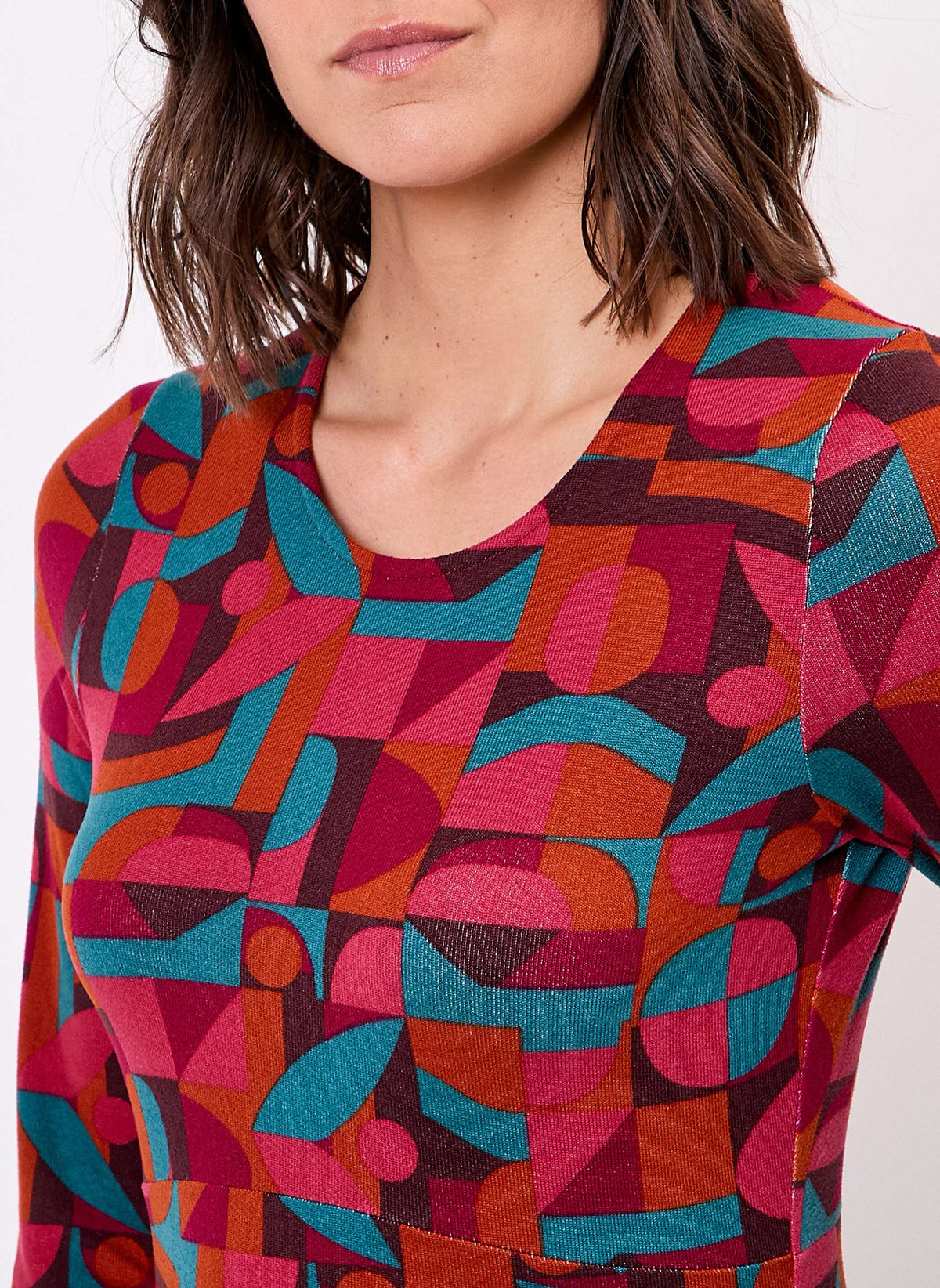 Robe midi imprimée maille fluide BANY