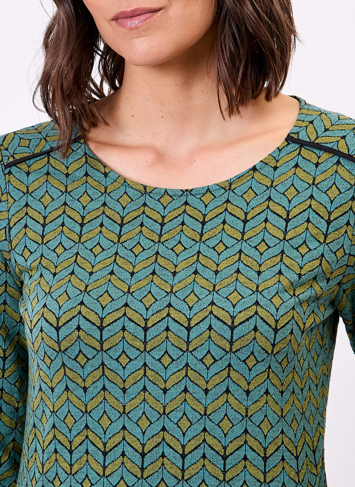 Robe courte maille jacquard PADMA
