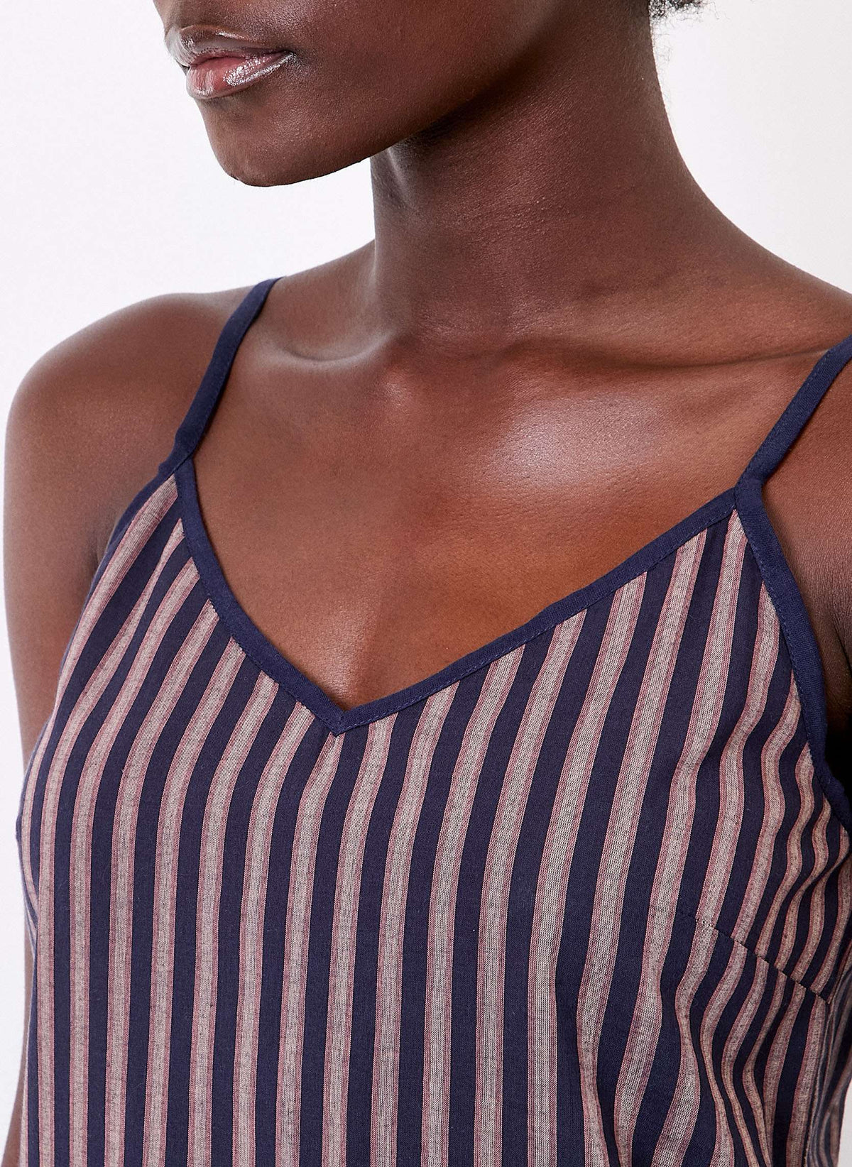Robe coton bio imprimé fines bretelles IONA