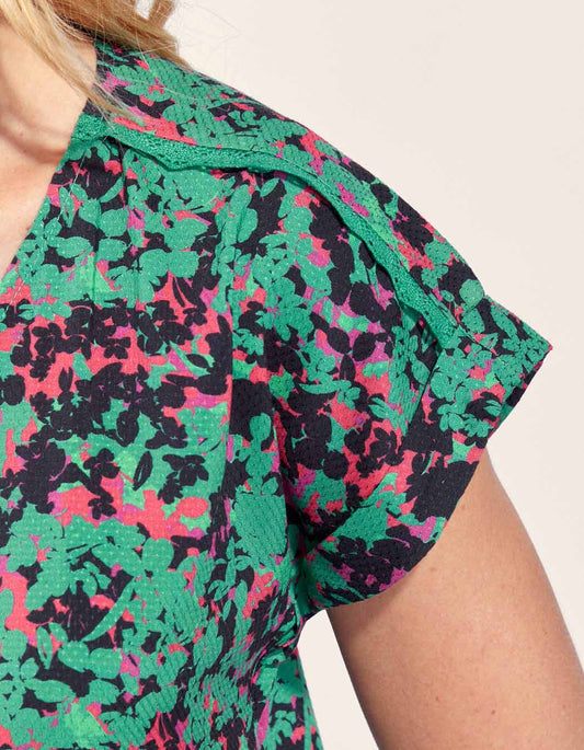 Robe imprimée fluide évasée TATOUINE