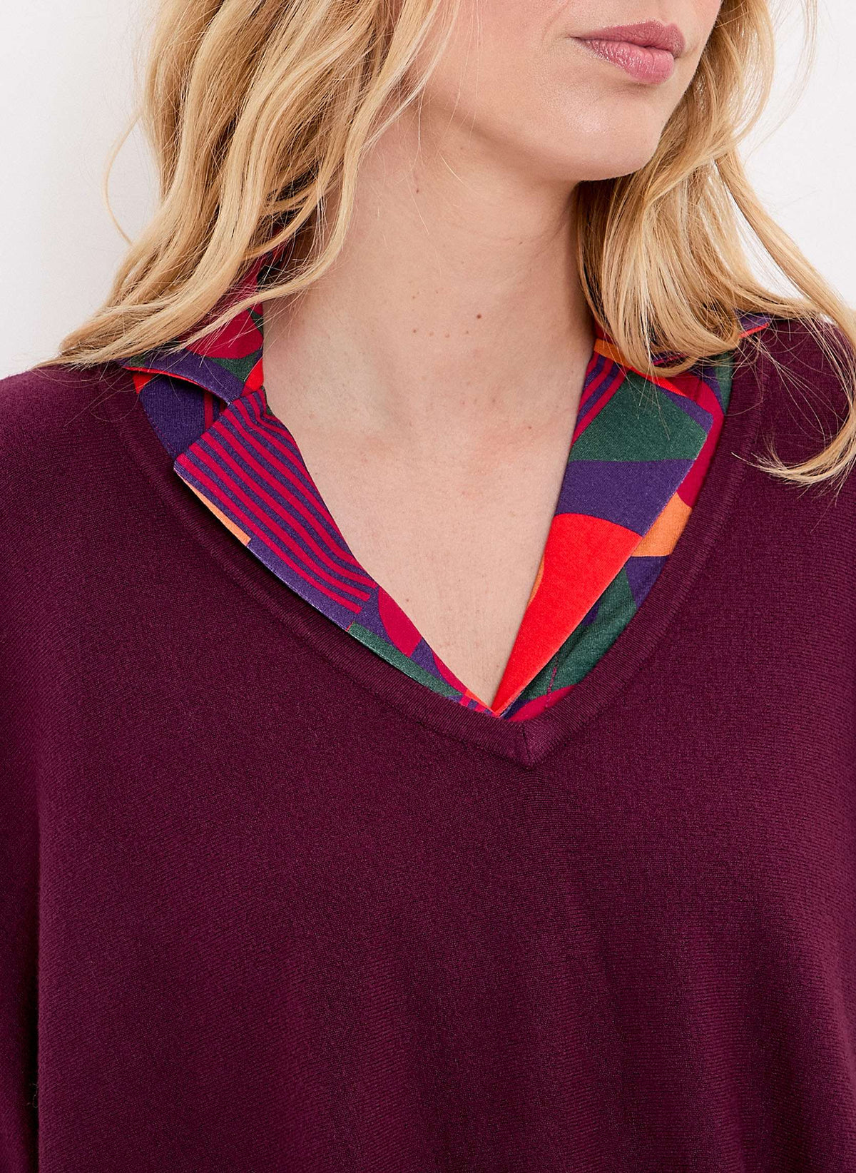 Pull oversize maille col V LANA