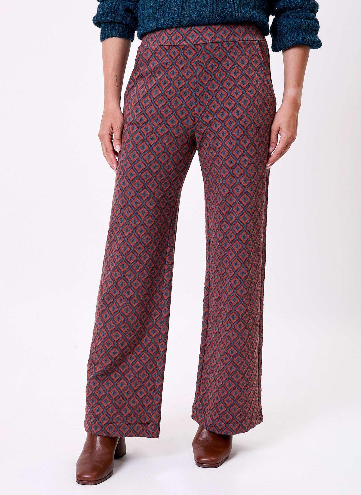 Pantalon ample maille jaquard bio PALMERO