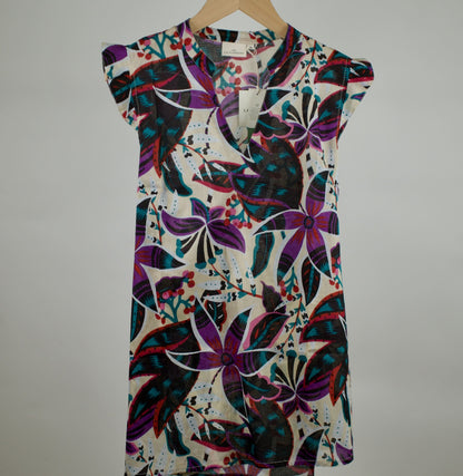 Blouse imprimée sans manche coton bio ARCELIO