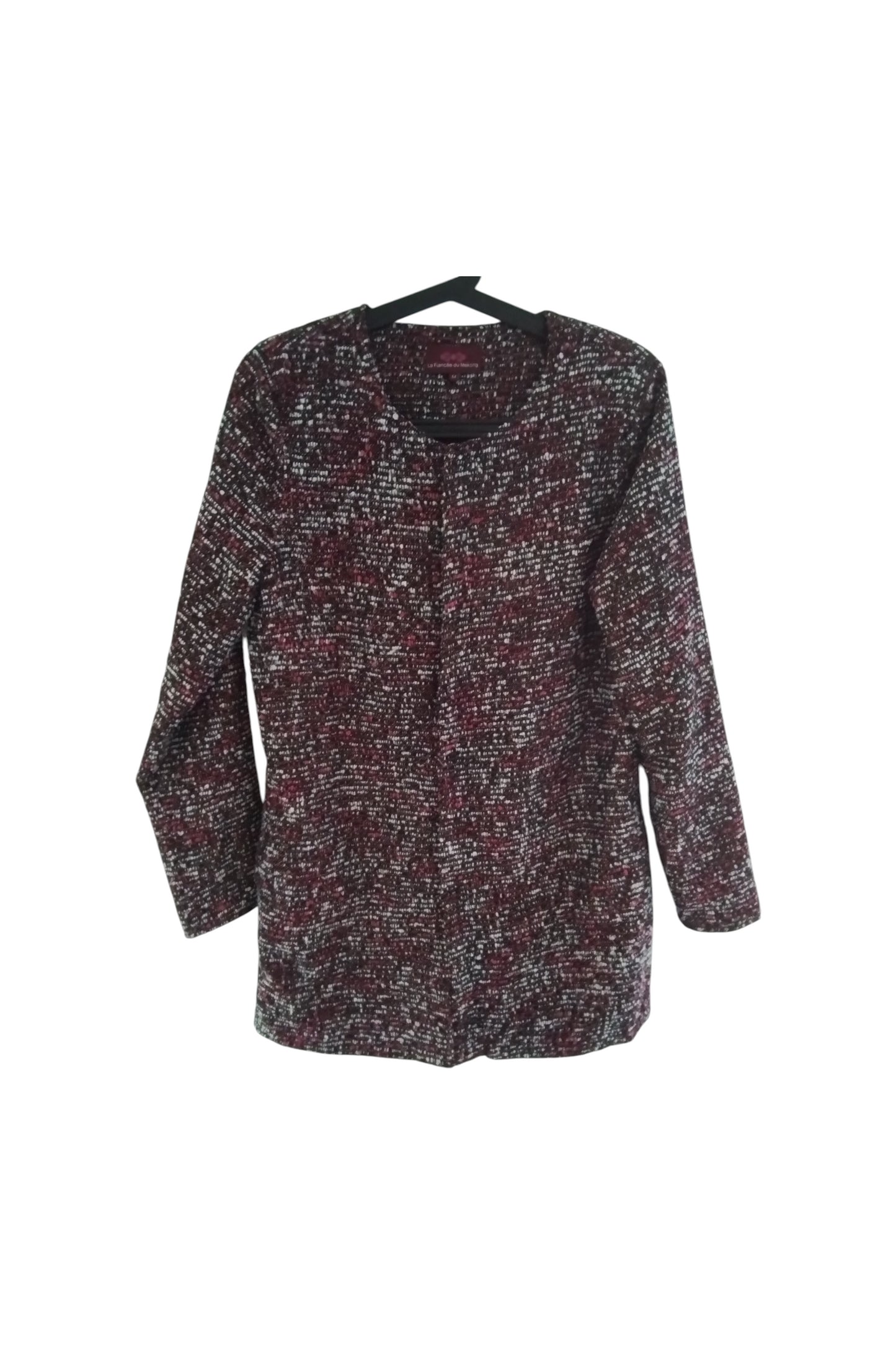 Manteau long avec fil brillant