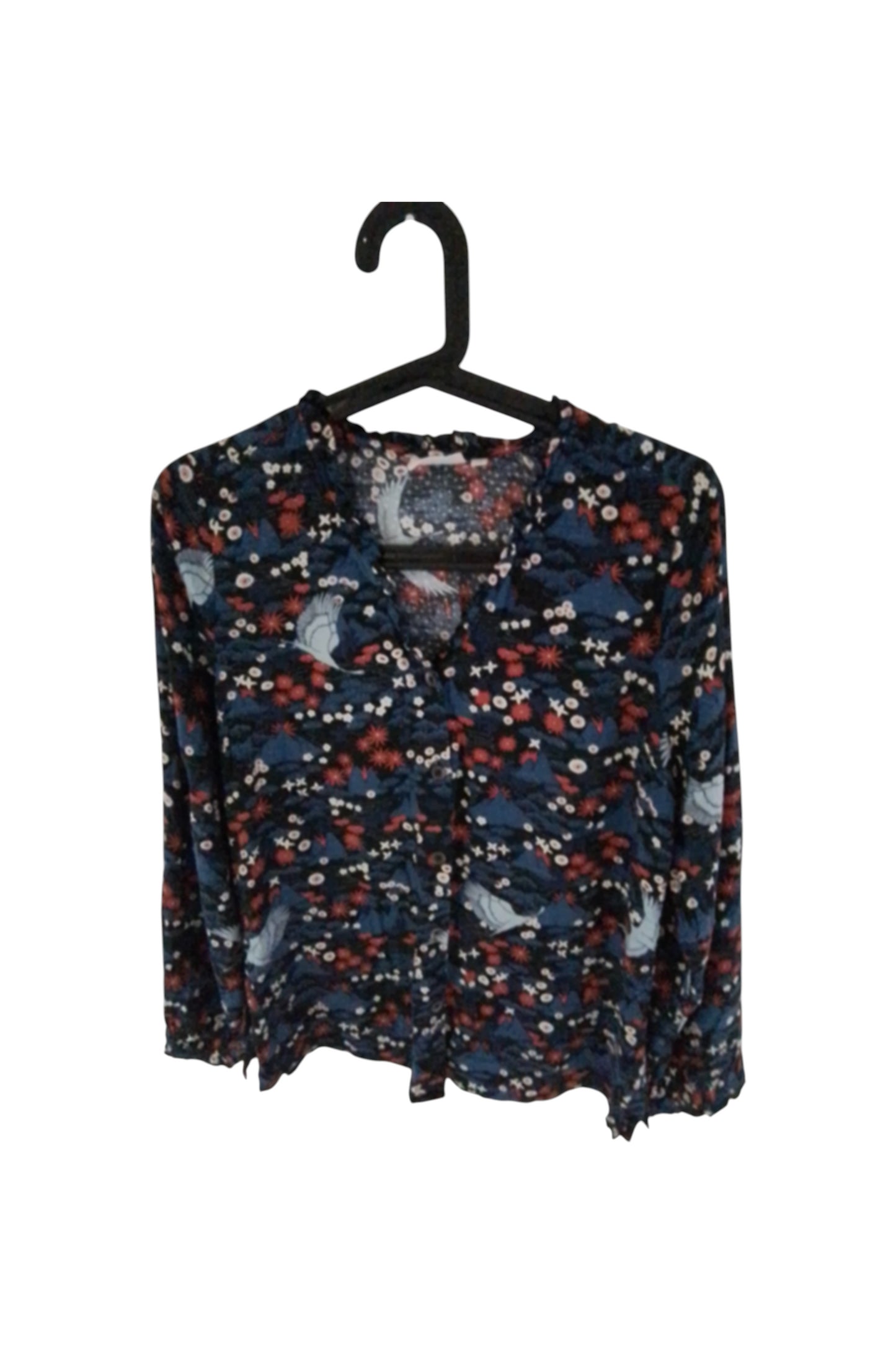 Chemisier boutonné imprimé en coton