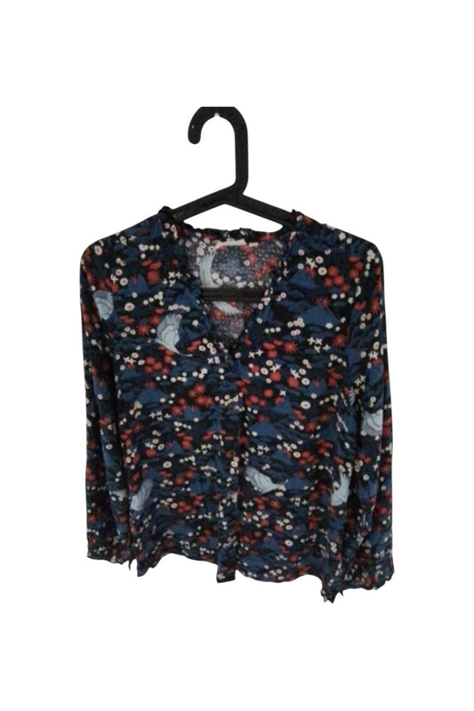 Chemisier boutonné imprimé en coton