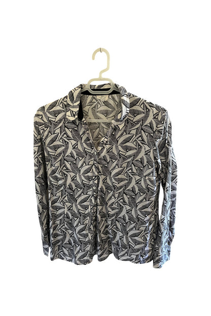 Chemisier motif blanc et noir