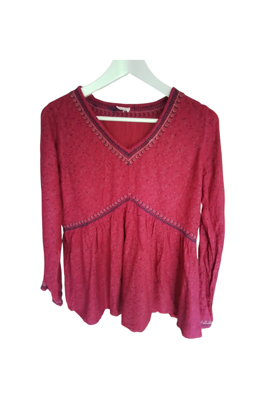Top manches longues fuchsia