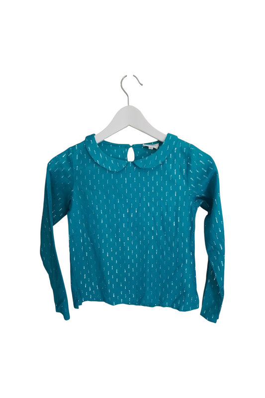 Tunique coton enfant coloris turquoise et fil brillant