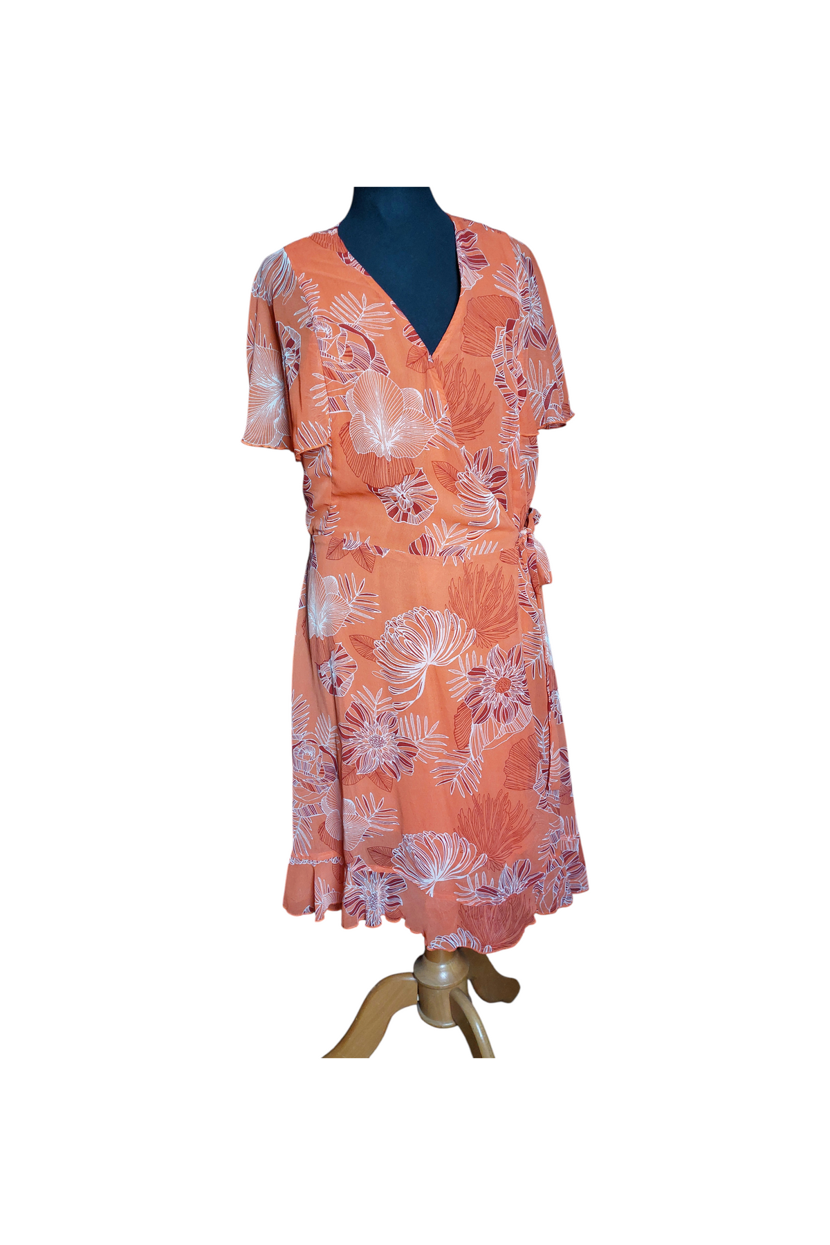 Robe volantée fleurs du paradis, 38