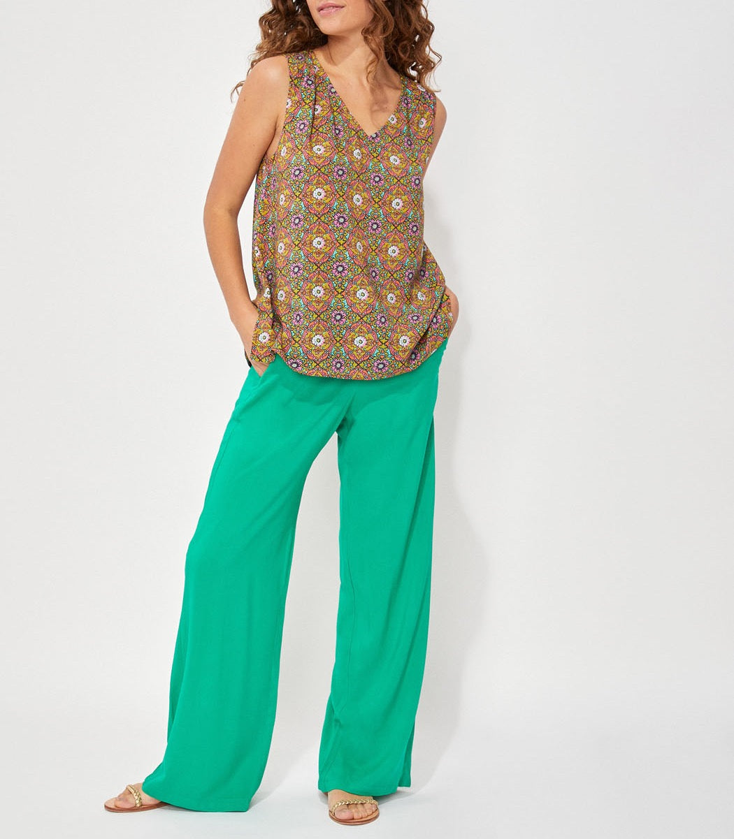 Top évasé sans manche ecovero MAYAHUEL