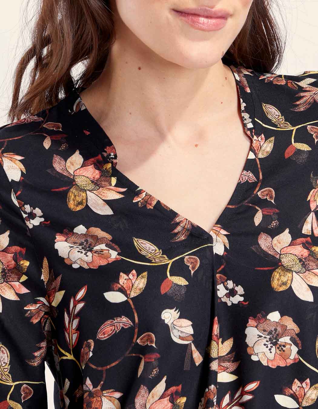 Blouse fluide evasée Ecovero AWARANE