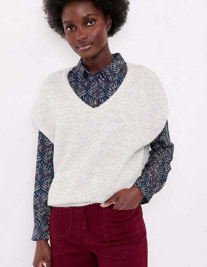 Pull tricot sans manche uni DAKILA