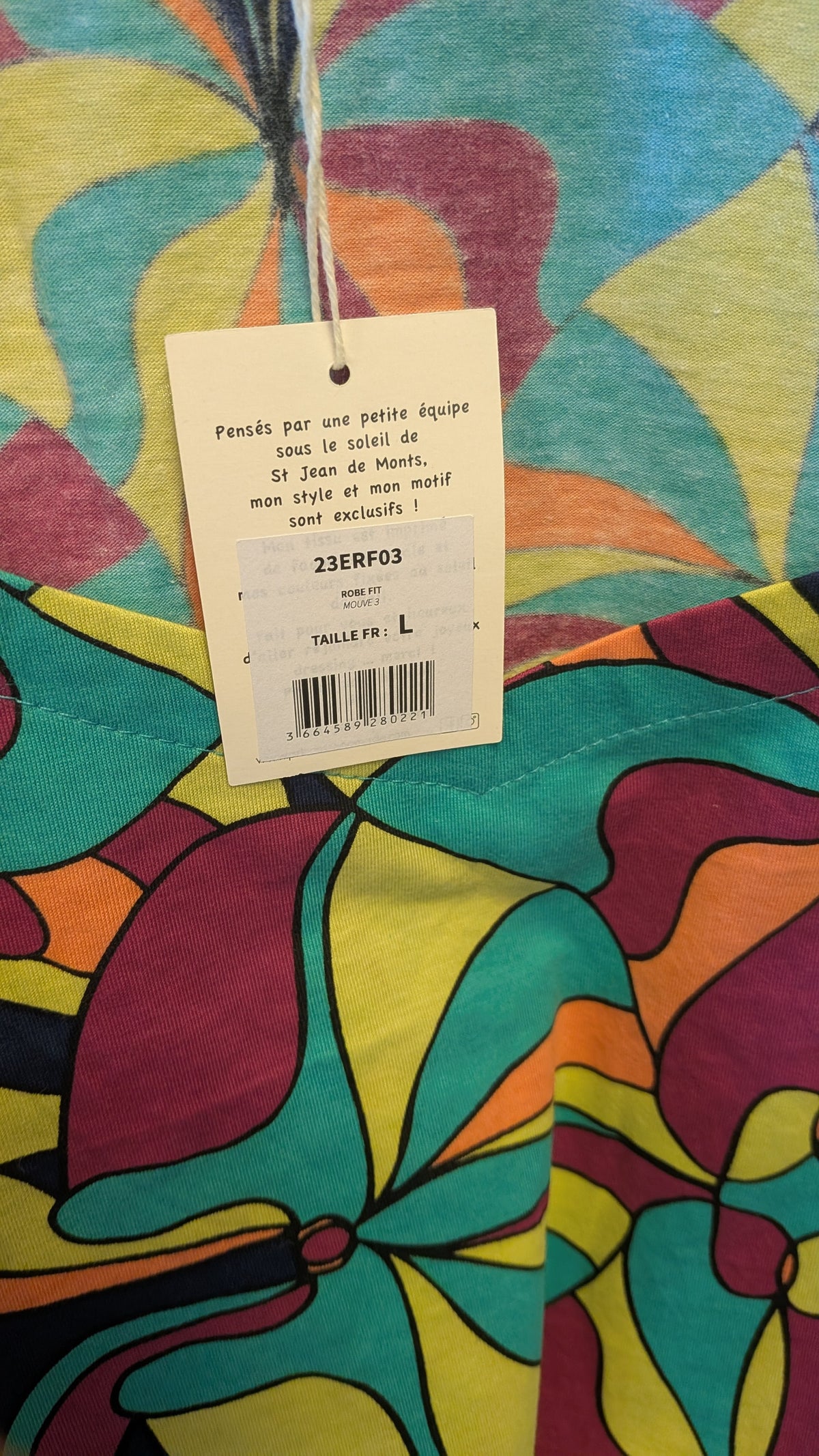 Robe coton col cœur à nouer FIT
