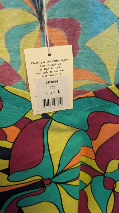Robe coton col cœur à nouer FIT