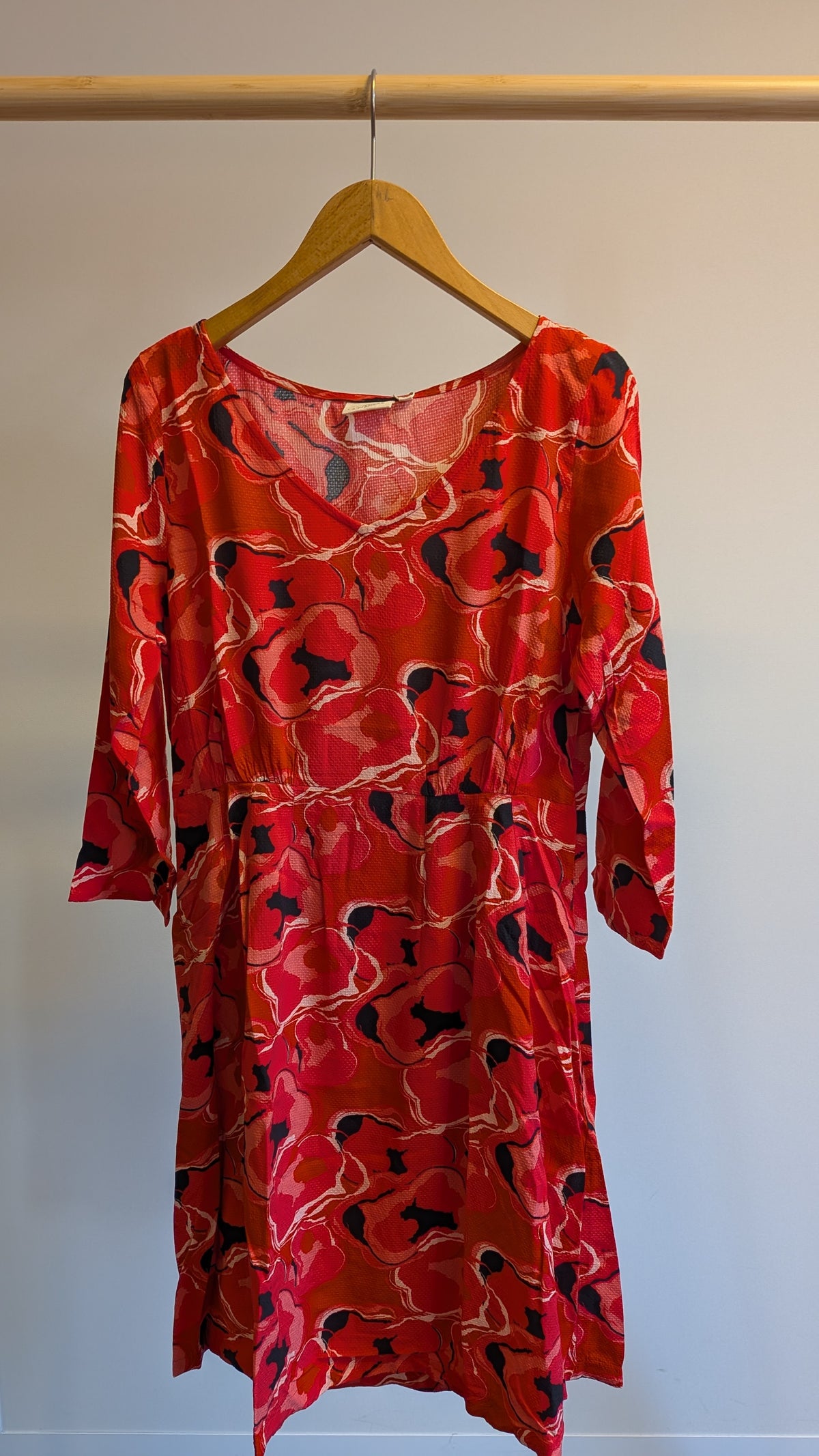 Robe fluide ceintrée imprimée XAVI