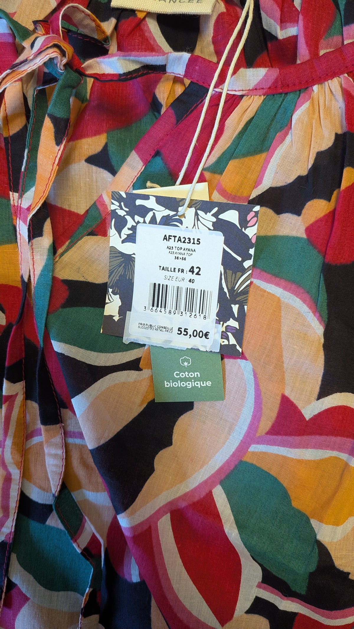 Blouse imprimée coton bio AYANA