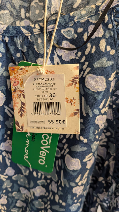 Top fluide imprimée MALALA