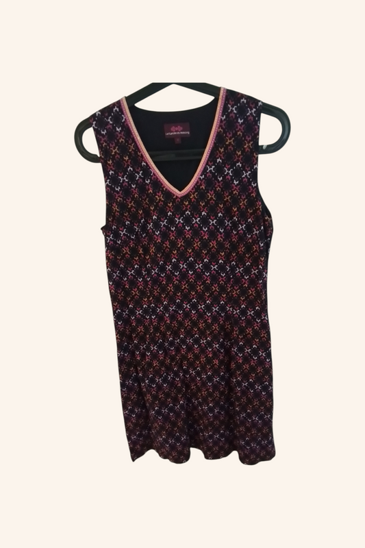 Robe droite coton imprimé