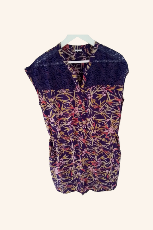 Robe coton doublée imprimée
