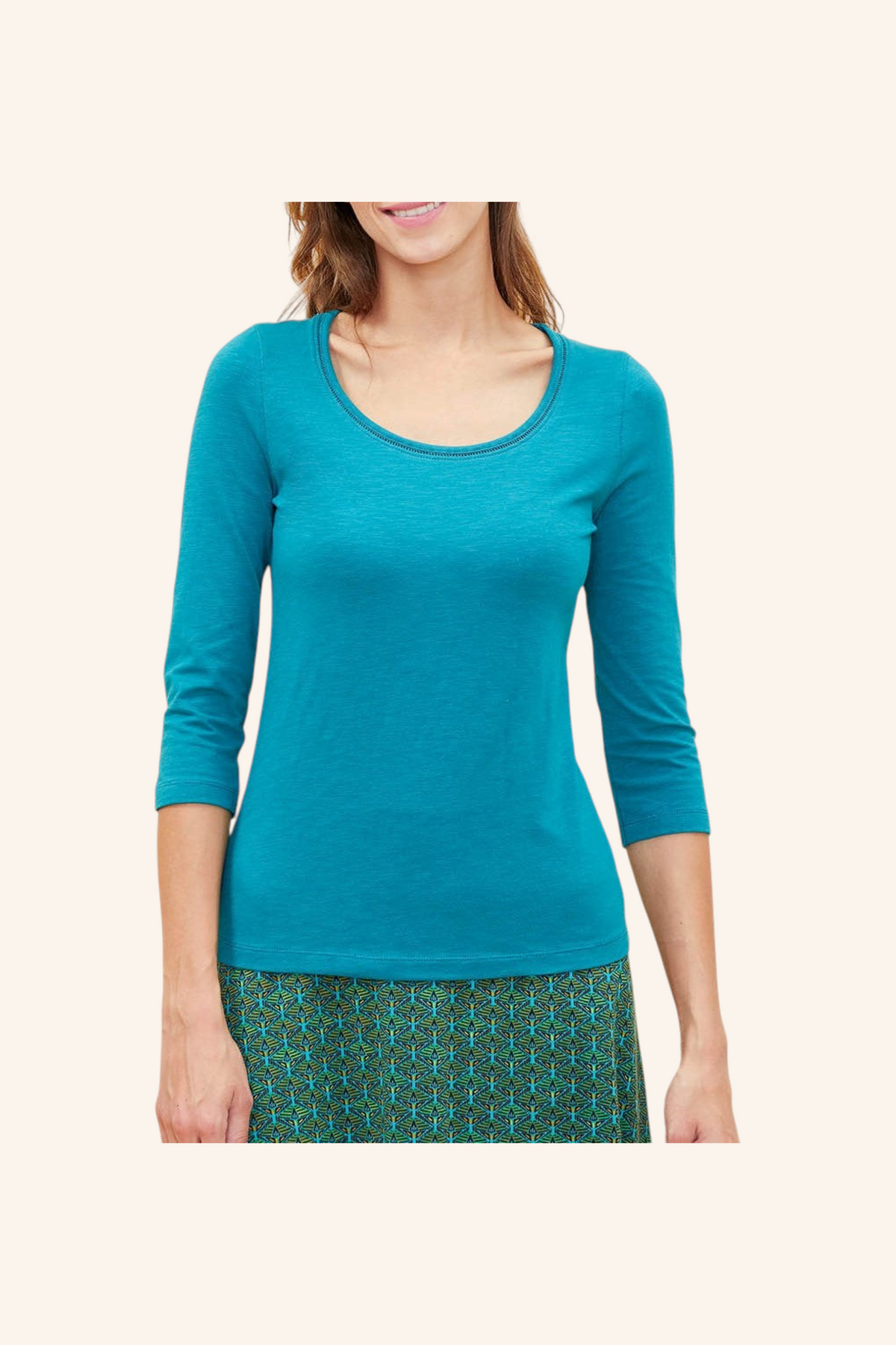 T-shirt coton bio manches 3/4 Amali
