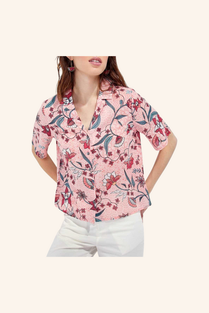 Chemisier imprimée manches courtes ENDAH