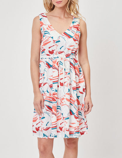 Robe courte doublée imprimée YASA