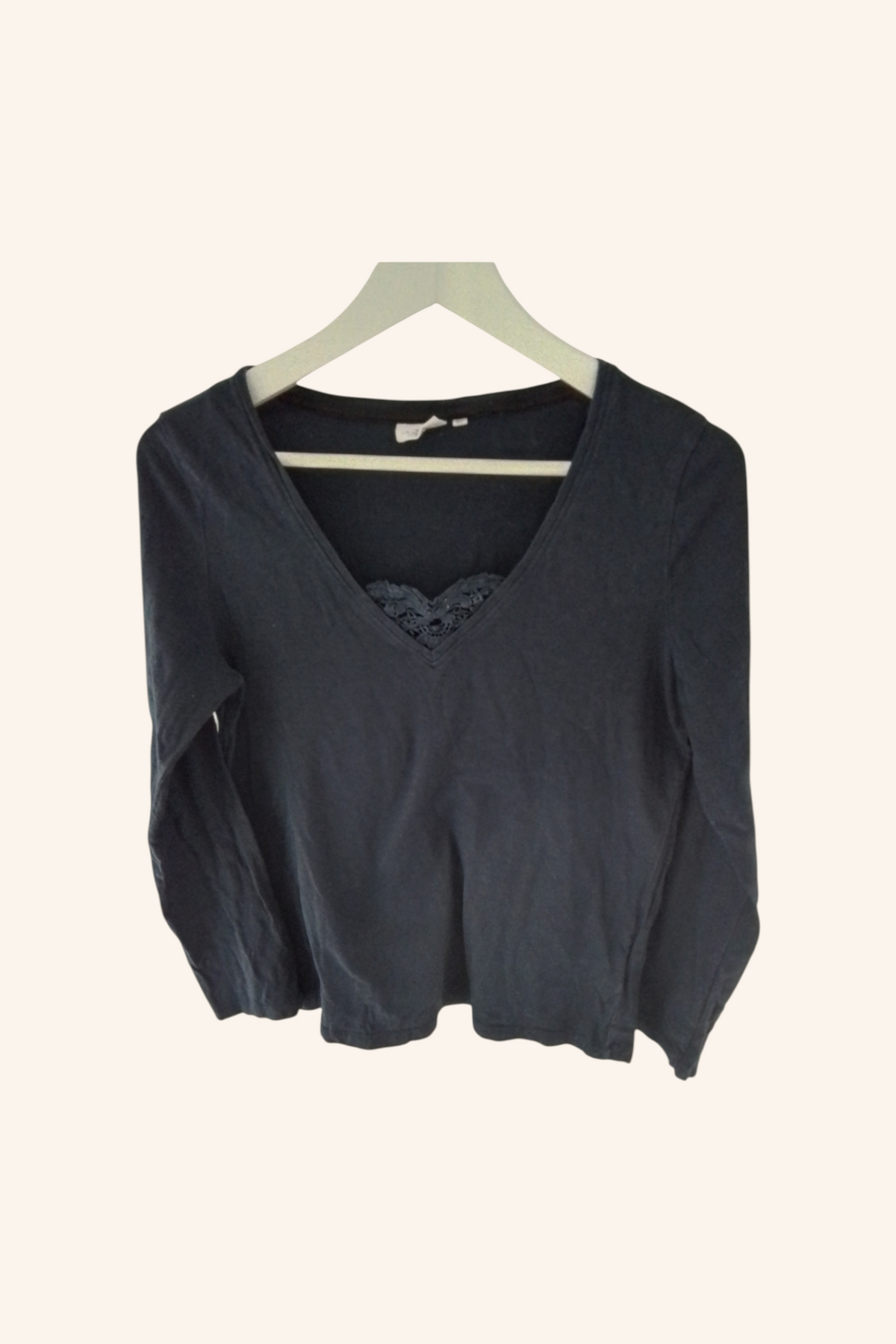 Tee-shirt manches longues coton biologique bleu marine