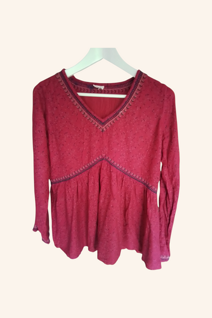 Top manches longues fuchsia
