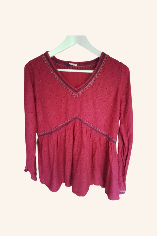 Top manches longues fuchsia