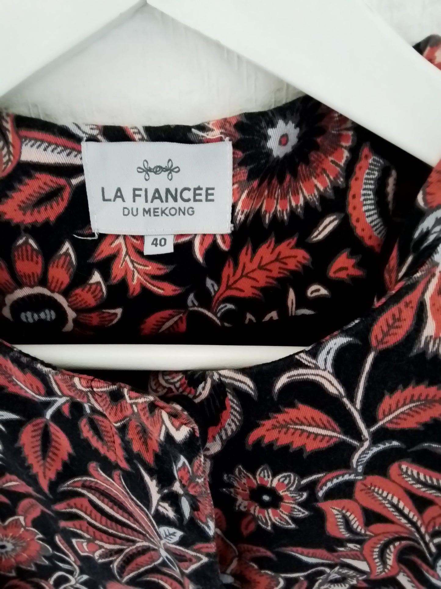 Veste longue coton  boutonnée