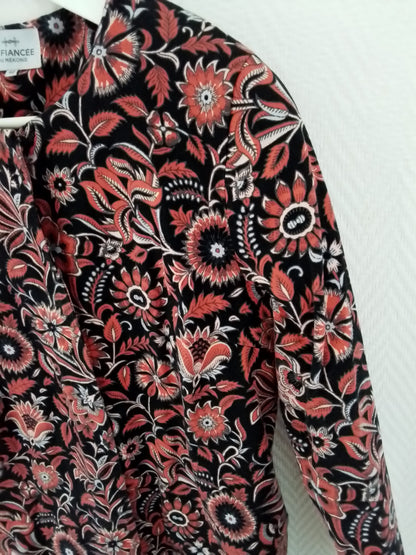 Veste longue coton  boutonnée