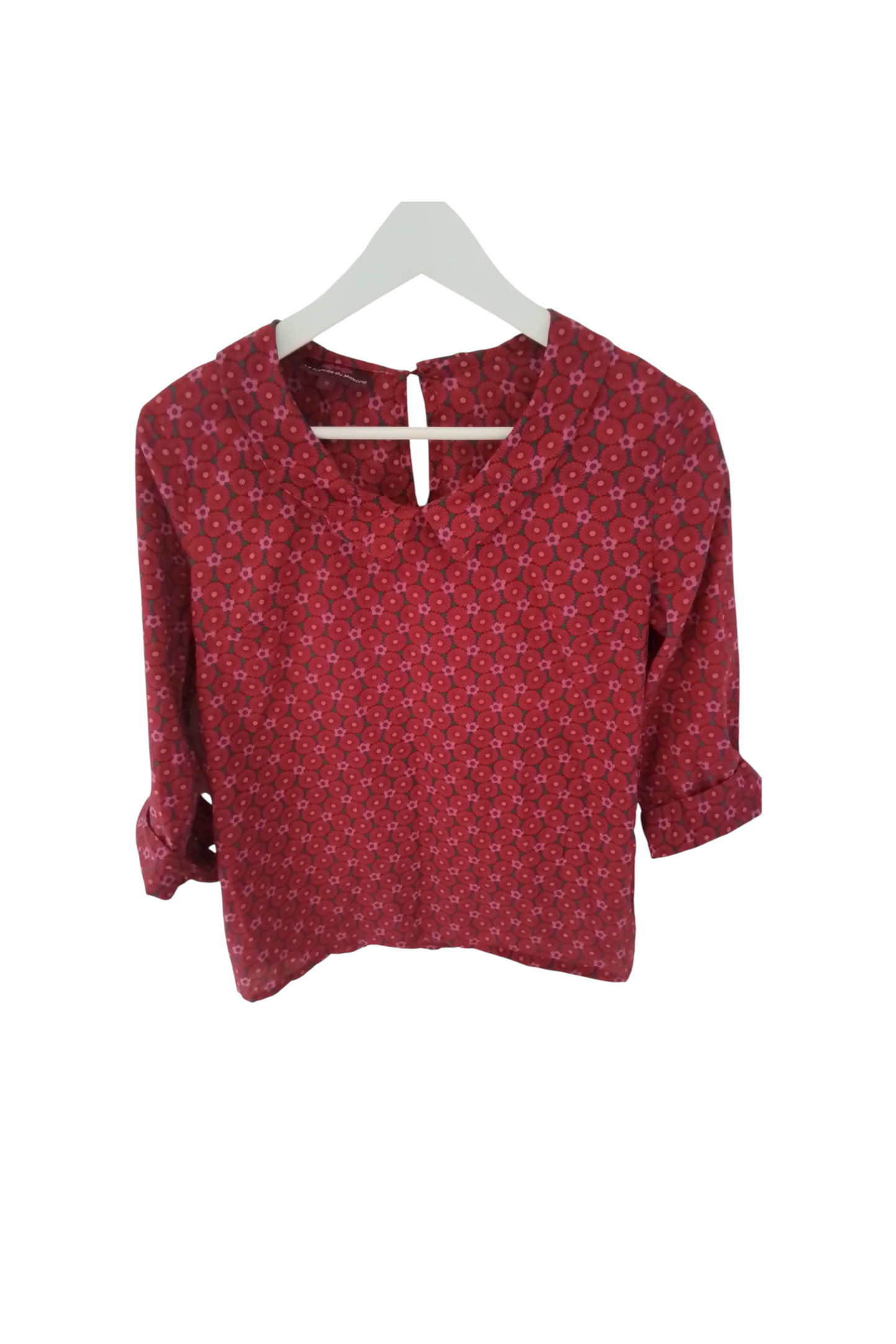 Top manches 3/4 coton imprimé