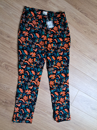 Pantalon velours lisse imprimé cigarette MARITA